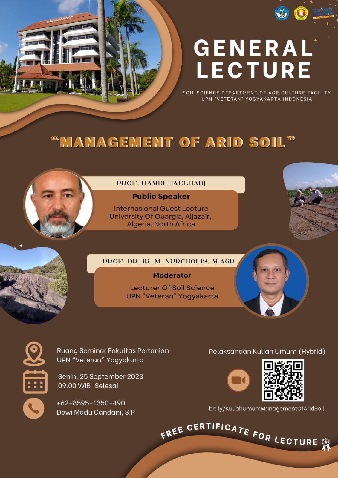 Kuliah Umum Tema "Management Of Arid Soil"