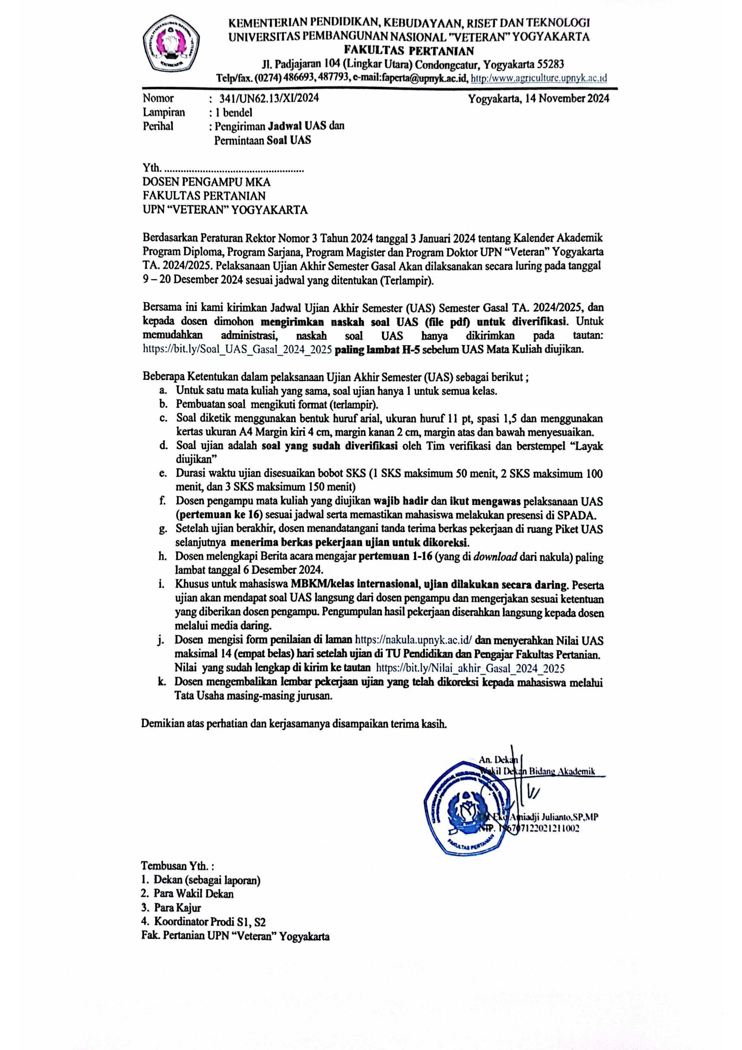 Permintaan Soal UAS